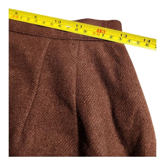 Vintage Easy Pieces New York pencil skirt Chocolate brown 100% wool size 6 USA - Picture 3 of 10